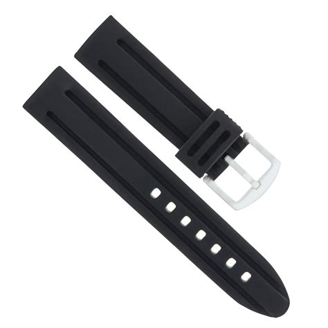 oem panerai black rubber watch strap 24x22mm|original panerai rubber strap.